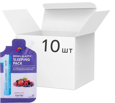 Набір нічних масок для обличчя Eyenlip Berry Elastic Sleeping Pack з ягодами 25 мл х 10 шт (8800000053662)