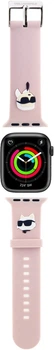 Pasek Karl Lagerfeld 3D Rubber Karl&Choupette Heads do Apple Watch Series 1/2/3/4/5/6/7/8/9/SE/SE2/Ultra/Ultra 2 42-49 mm Pink (3666339259273)