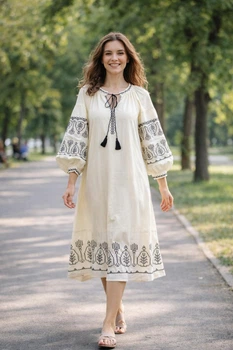 Сукня вишиванка кремова M