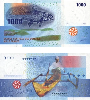 Банкнота 1000 франків Коморські острови 2005 (2021) рік UNC