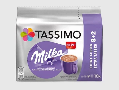 Гарячий шоколад у капсулах TASSIMO Milka 8 + 2 порцій.