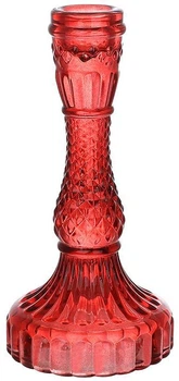 Набір 12 свічників "Crystal Glass" 17см, червоний