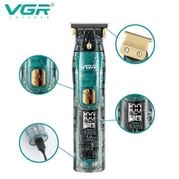 Аккумуляторный триммер VGR V-961 с T-blade, USB-C, водозащита IPX7