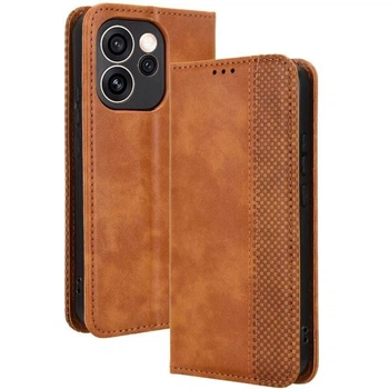 Чехол-книжка Deexe Retro Style для OPPO Reno 15 F/FS - Brown