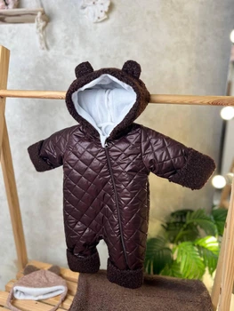 Дитячий демісезонний комбінезон Polar Teddy шоколадний 62-68 см