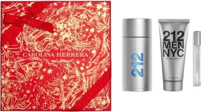 Zestaw męski Carolina Herrera 212 NYC Men Woda toaletowa 100 ml + Balsam po goleniu 100 ml + Miniaturka Woda toaletowa 10 ml (8411061122488)