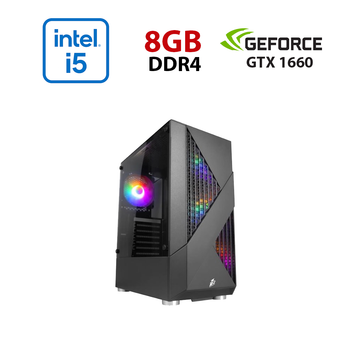 Игровой ПК FORSAGE F4-3R1 Color LED Tower / Intel Core i5-10400F (6 (12) ядер по 2.9 - 4.3 GHz) / 8 GB DDR4 / 480 GB SSD / nVidia GeForce GTX 1660, 6 GB GDDR6, 192-bit