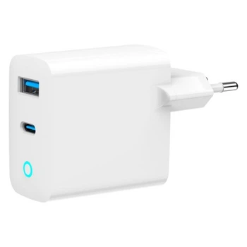 Зарядное устройство Gembird 1xUSB-C PD30W + 1xUSB QC3.0 LED white (TA-UC-PDQC30L-W-01) GEMBIRD TA-UC-PDQC30L-W-01 929027