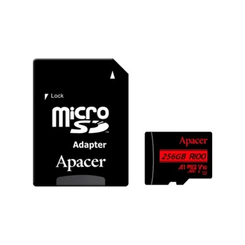 Карта памяти Apacer 256GB microSDXC class 10 UHS-I V10 A1 (AP256GMCSX10UB-R) Apacer AP256GMCSX10UB-R 928332