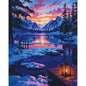 Картина для малювання за номерами Art Craft Зимовий пейзаж 40x50см (11056-AC)