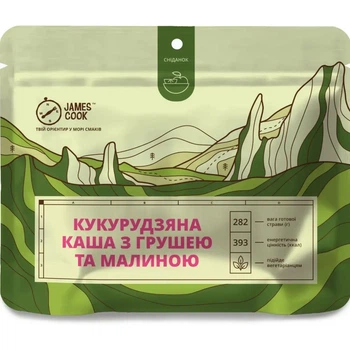Кукурудзяна каша з грушею та малиною James Cook (100082455)