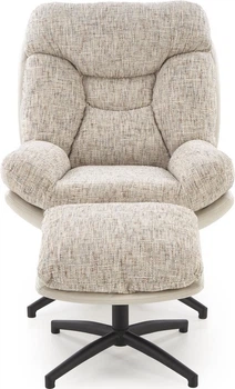 Fotel wypoczynkowy Halmar KRONOS z podnóżkiem Beżowy (5905248135727)