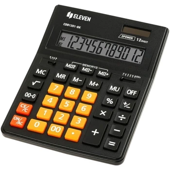 Калькулятор офісний Eleven CDB-1201BK-OR 12-и розрядний 155х205х35 мм (CDB-1201BK-OR)