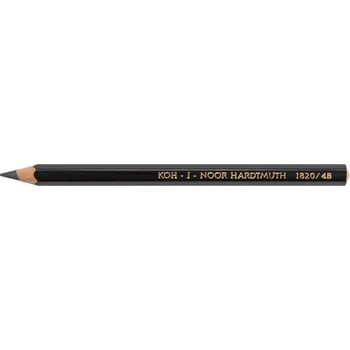 Олівець чорнографітний KOH-I-NOOR чорний дерев'яний шестигранний 4B без гумки (1820 4B)