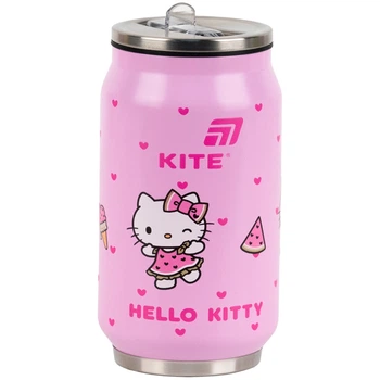 Термочашка с трубочкой Kite Hello Kitty HK25-1263, 350 мл