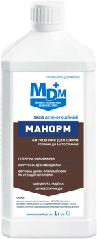 Засіб дезінфекційний MDM Манорм з барвником 1 л (MED016145)