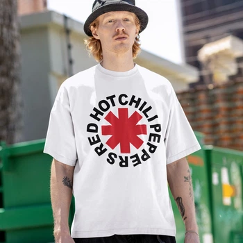 Футболка унісекс Red Hot Chili Peppers (Logo wht) M білий