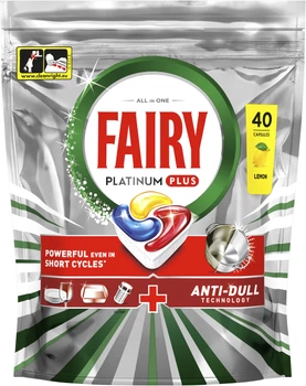 Капсули для посудомийних машин Fairy Platinum Plus Все-в-1 40 шт (8001090952226)