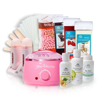 Набір для депіляції воском, FUL SOFT SKIN, 11 предметів, рожевий