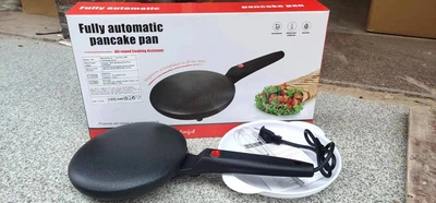 Блинница электрическая погружная Fully Automatic Pancake Pan с миской и венчиком Черная