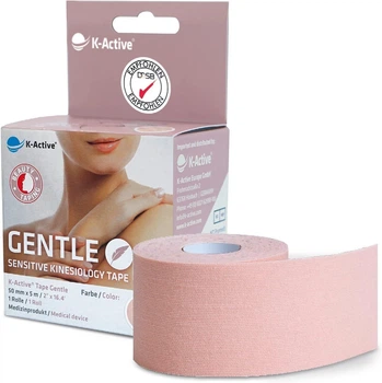 Кінезіо тейп для обличчя K-active GENTLE пудровий