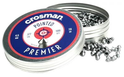 Пули Crosman Premier Pointed (4.5мм, 0.51г, 500шт)