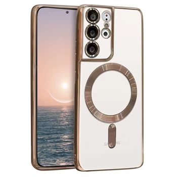 Чохол Fiji Chrome для Samsung Galaxy S21 Ultra (G998) з MagSafe та захистом камер Gold