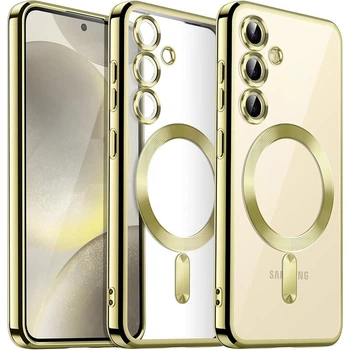 Чехол Fiji Chrome для Samsung Galaxy S24 FE (S721) с MagSafe и защитой камер Gold