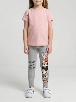 Лосины для девочек Микки Маус серого цвета размер 110-120
