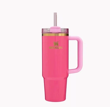 Термочашка стальная с двойной вакуумной изоляцией Stanley Quencher H2.0 Flowstate 0,89 л Pink Parade