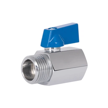 Кран кульовий міні 1/2"ВЗ латун. прямий, хром., півметелик Thermo Alliance 188W15 Thermo Alliance