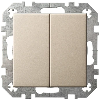 Перемикач Liregus 502128877 Epsilon 2 кнопки Шампанський (4770025966419)