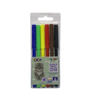 Фломастери, 6 кол., СОБАЧКИ ТА КОТИКИ, SMART Line (ZB.2814)