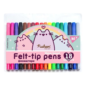 Фломастери YES 18 кольорів "Pusheen" (650533)