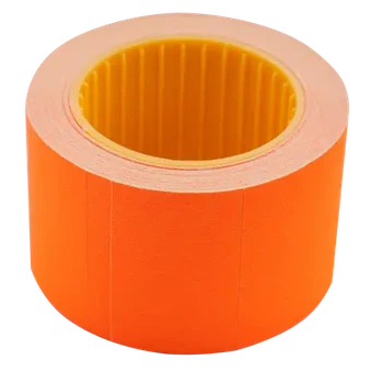 Цінник рямокутний Buromax 35х25мм 6м 240шт зовнішня намотка помаранчевий (BM.282105-11)