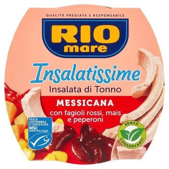 Салат з тунцем Rio Mare Insalatissime Messicana з червоною квасолею, кукурудзою та перцем, 160 г
