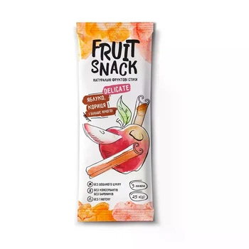 Пастила FRUIT SNACK яблуко + кориця 25г