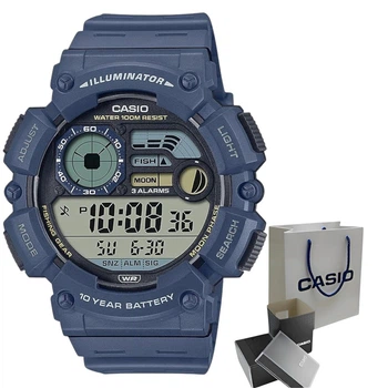 Электронные часы Casio WS-1500H-2A синие 100 м