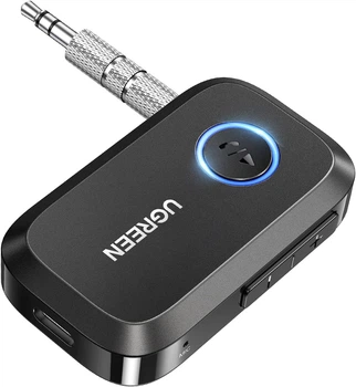 Bluetooth 5.4 адаптер UGREEN AUX - Автомобильный ресивер с микрофоном и шумоподавлением (15 ч работы)