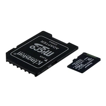 Карта пам'яті microSDXC (UHS-1) Kingston Canvas Select Plus Gen3 256Gb class 10 А1 (R-150MB/s) з адаптером SD Black