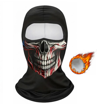 Зимова тактична балаклава з принтом «Skull Flare» — Максимальне тепло та стиль. Зимовій підшоломник