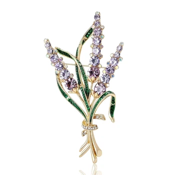 Брошь BROCHE бижутерия Цветы Лаванда фиолетовая BRBF114356