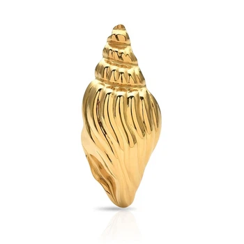 Брошь BROCHE бижутерия из стали Море Раковина золотистая BRBF114943