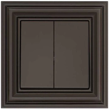 Перемикач Liregus 40138410 Retro 2 кнопки Коричневий (4770025967416)