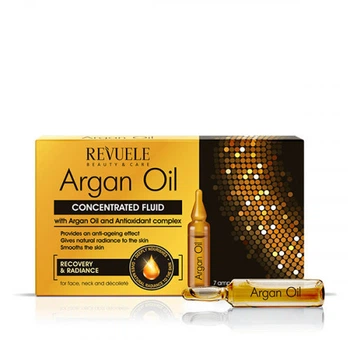 Концентрований флюїд Revuele Argan Oil Ampoules з аргановим маслом та антиоксидантним комплексом для обличчя, шиї та декольте 7х2