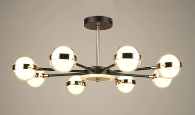 Люстра светодиодная в гостиную Sirius B N4543/8 BK+FGD