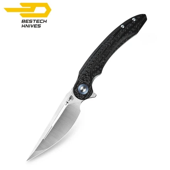 Ніж Складаний BESTECH IRIDA BG25D Interlayer with Carbon Fiber