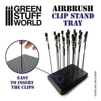 Тримач для зажимів Green Stuff World Airbrush Clip Stand Tray 10x15cm (Під аерограф)