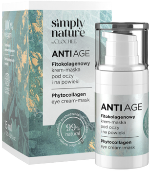 Маска для області навколо очей і повік Clochee Simply Nature Anti Age фітоколагенова 15 мл (5903900380942)
