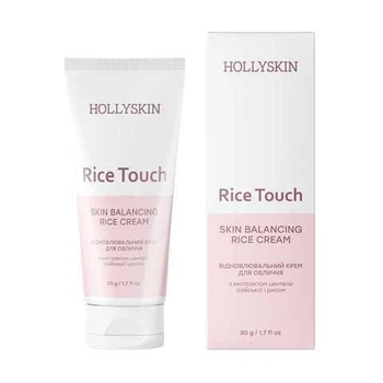 Крем восстанавливающий для лица с экстрактом азиатской центи и рисом Hollyskin Skin Balancing Rice Touch Cream 50 мл (4823109702110)